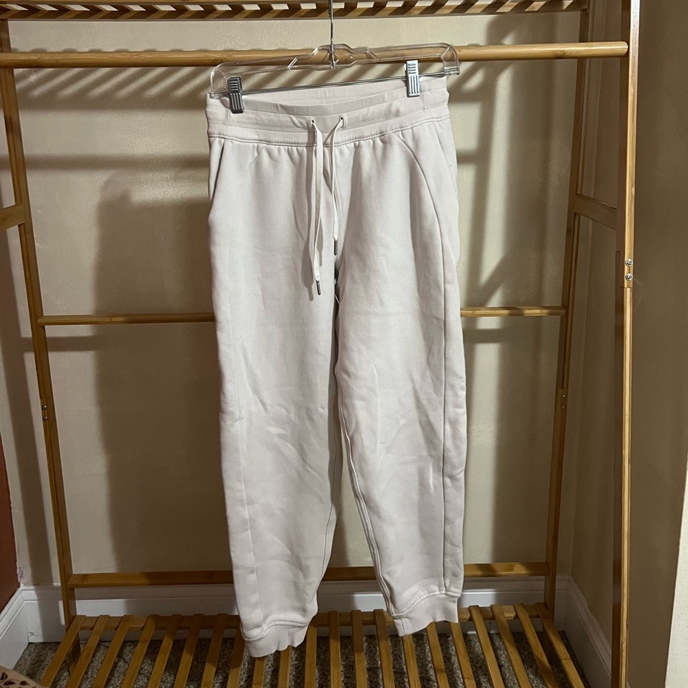 Lululemon Cream High-Rise Joggers